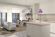 ANVERS - 't Zuid : Nouveau penthouse-duplex de 2 chambres à coucher avec 2 terrasses et vue latérale sur l'Escaut.